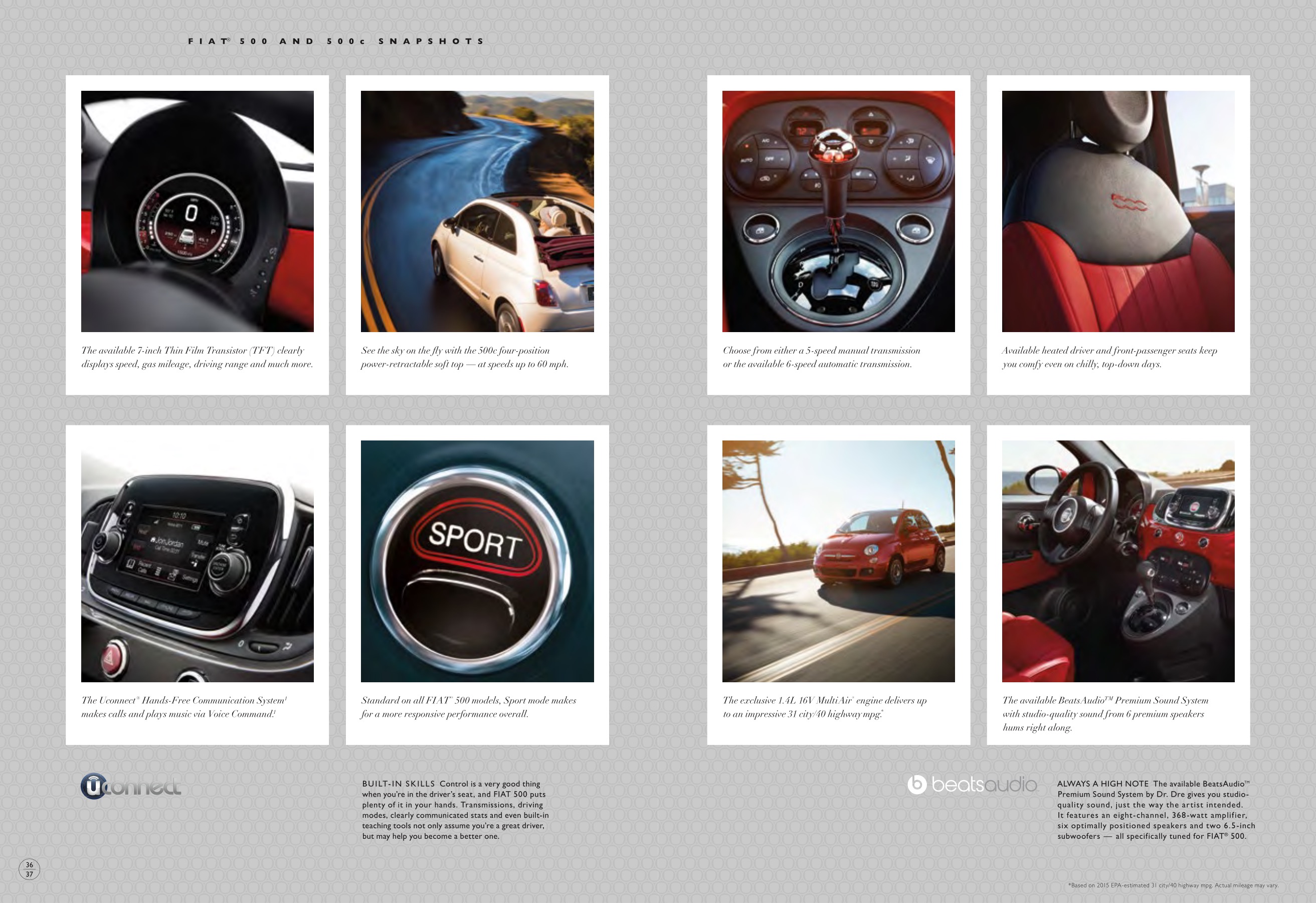 2016 Fiat 500 Brochure Page 45